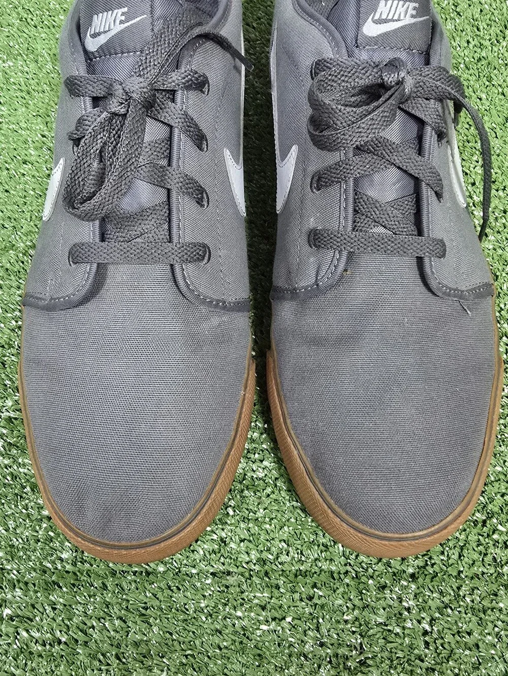 Nike Toki Cotton Canvas Low Laced Gum Sole Sneakers Dark Grey Size 14